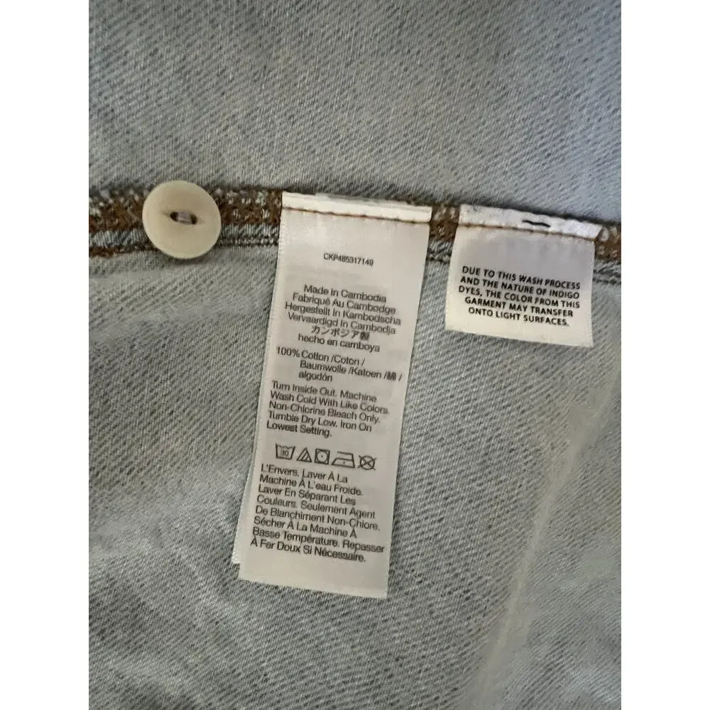 Madewell Fitted Blue Denim Vest Top Size 10